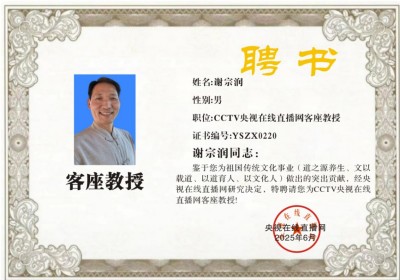 恭贺谢宗润先生荣膺央视在线直播网客座教授